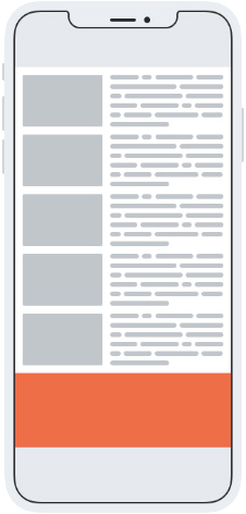 Mobile banner ad example