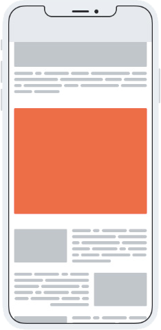 Mobile native ad example